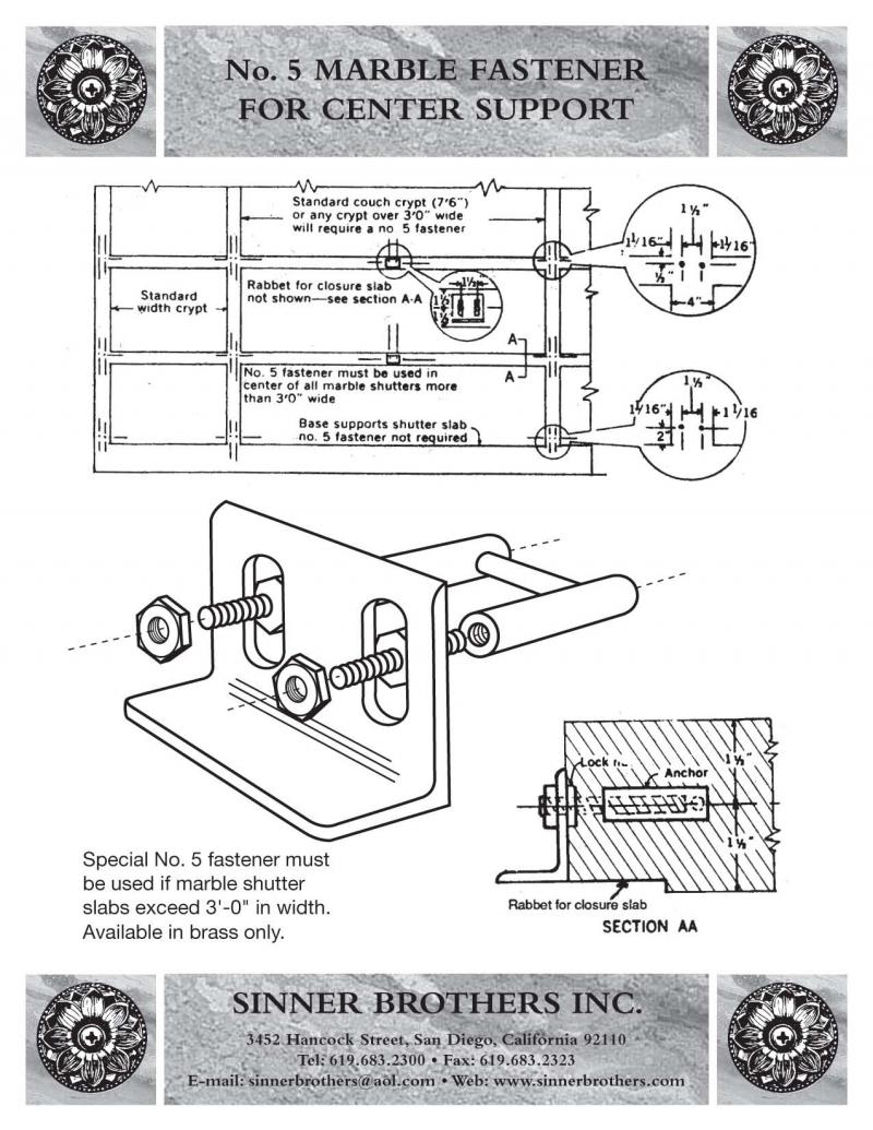 #5 marble Fastener